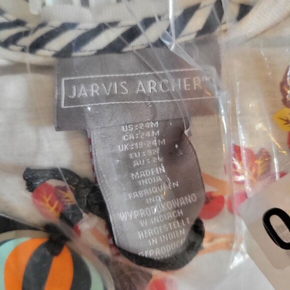 Infant Boys 4pc Dino Apple Picking Pants Set Navy/Red | 24M - Picture 6 of 6